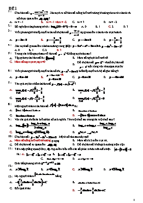 Bài ô tập môn Toán 12